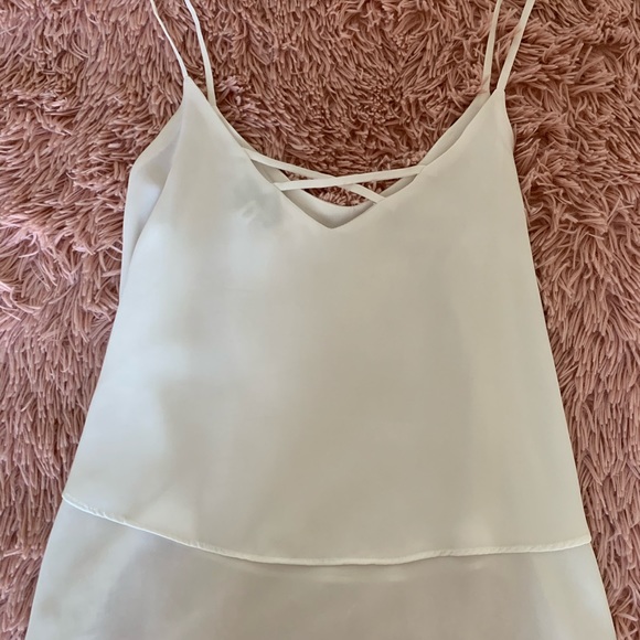 ⚡️White Chiffon Tank Top⚡️ - Picture 3 of 3